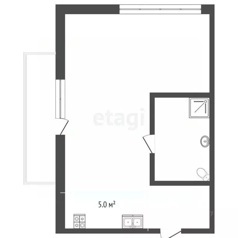 Студия Севастополь с. Орловка, ш. Качинское, 35/61 (43.3 м) - Фото 2