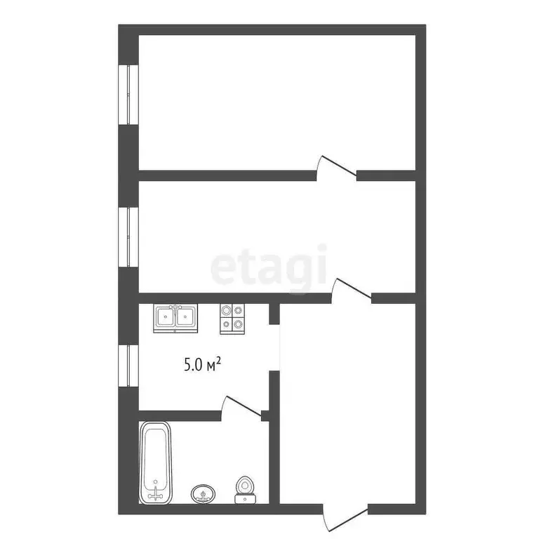 Квартира, 2 комнаты, 41.5 м - Фото 0