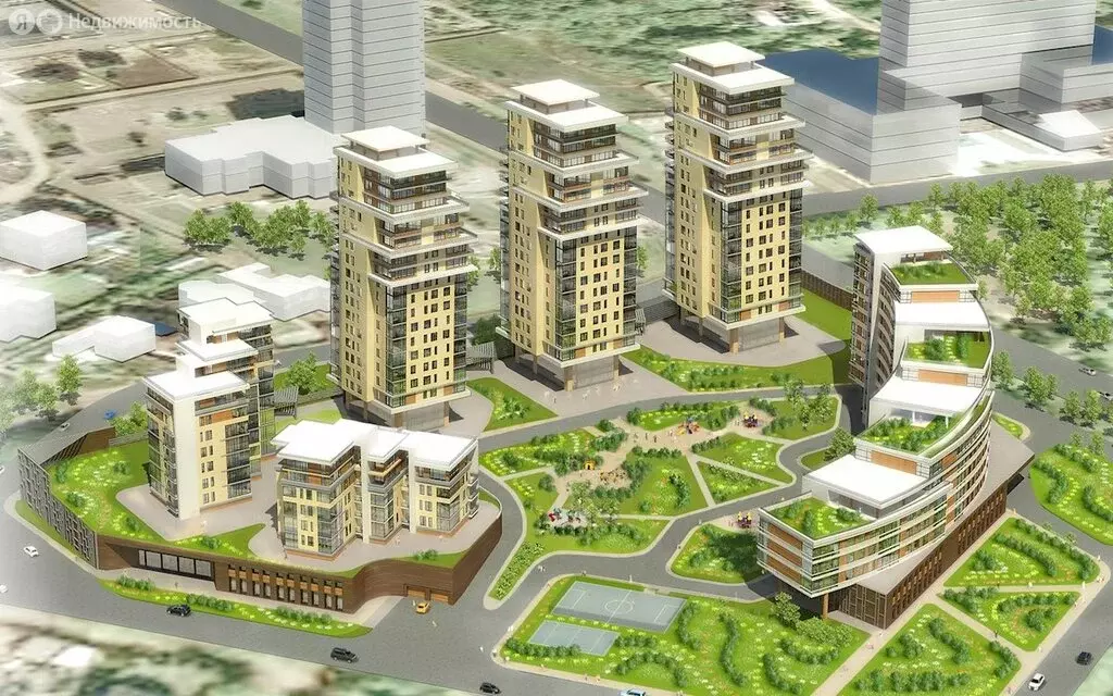 2-комнатная квартира: Казань, Комсомольская улица, 1 (69.8 м) - Фото 1