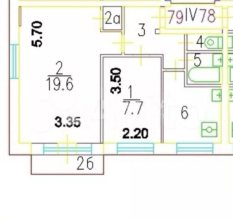 2-к. квартира, 41,9 м, 5/5 эт. - Фото 0
