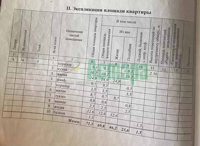 3-к. квартира, 69,8 м, 4/5 эт. - Фото 1