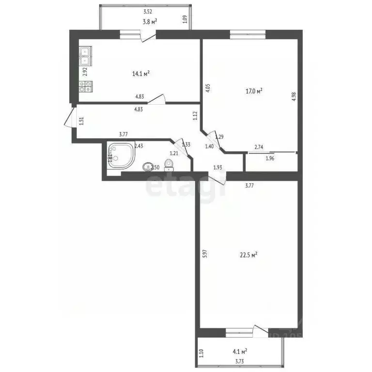 2-к кв. Крым, Феодосия муниципальный округ, Приморский пгт ул. ... - Фото 2