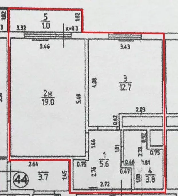 1-к кв. Калининградская область, Калининград Осенняя ул., 6 (41.0 м) - Фото 2