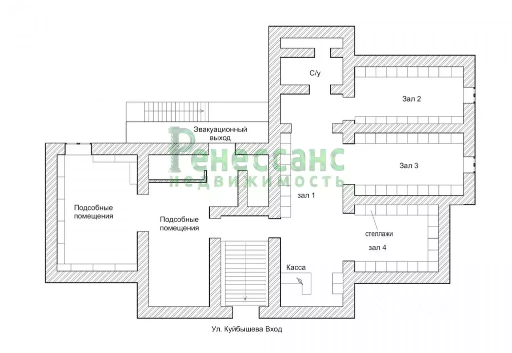 Торговая площадь в Брянская область, Брянск ул. Куйбышева, 12 (225 м) - Фото 1