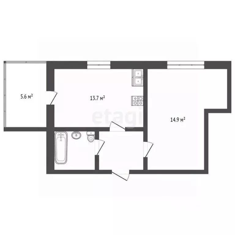 1-к кв. Костромская область, Кострома Кинешемское ш., 34 (42.6 м) - Фото 2