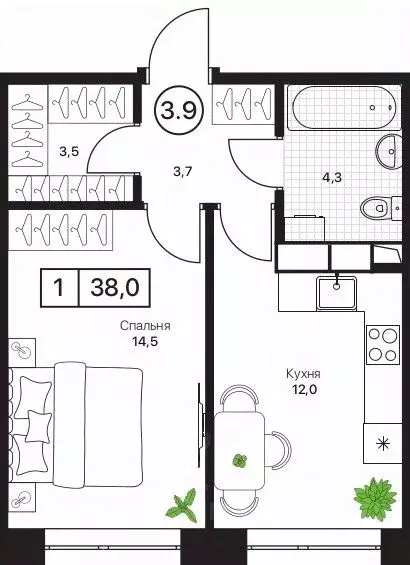 1-к кв. Московская область, Пушкино Пушкино Град жилой комплекс, к2 ... - Фото 1