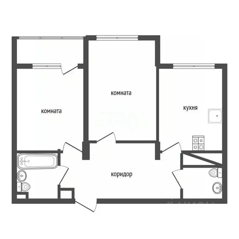 2-к кв. Воронежская область, Воронеж бул. Содружества, 1 (60.6 м) - Фото 1