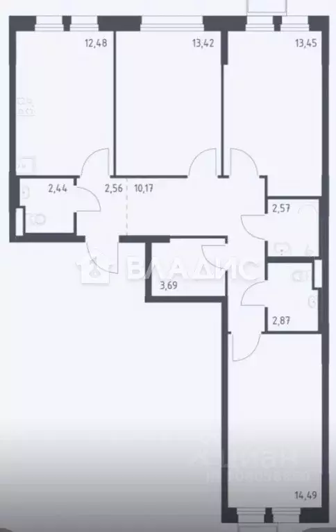 3-к кв. Московская область, Химки Клязьма-Старбеево мкр, Ивакино кв-л, ... - Фото 2