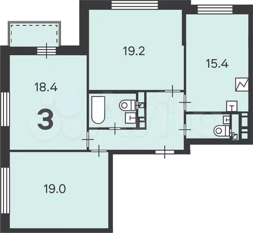 Аукцион: 3-к. квартира, 86,7 м, 16/17 эт. - Фото 0