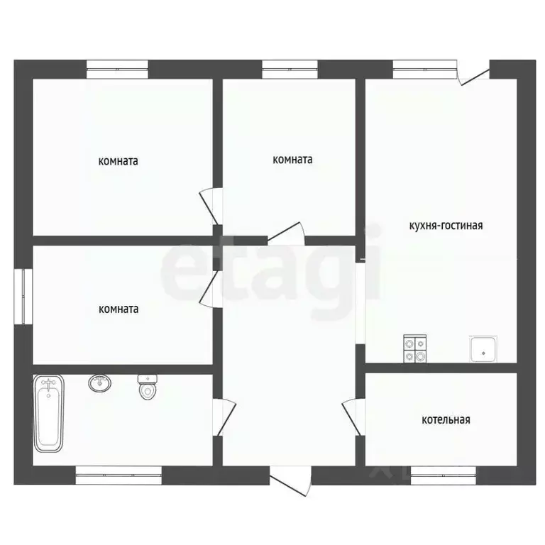 Дом в Тюменская область, Тюмень СОСН Березка-3 тер., ул. 23-я (80 м) - Фото 1