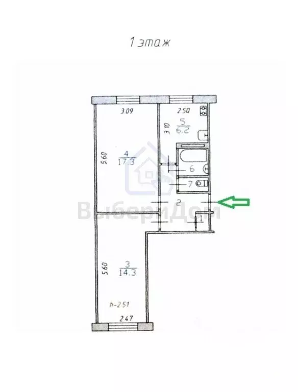 2-к кв. Ивановская область, Иваново 30-й мкр, 12 (47.4 м) - Фото 0