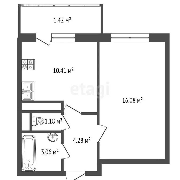 1-комнатная квартира: Санкт-Петербург, улица Адмирала Черокова, 20 ... - Фото 1