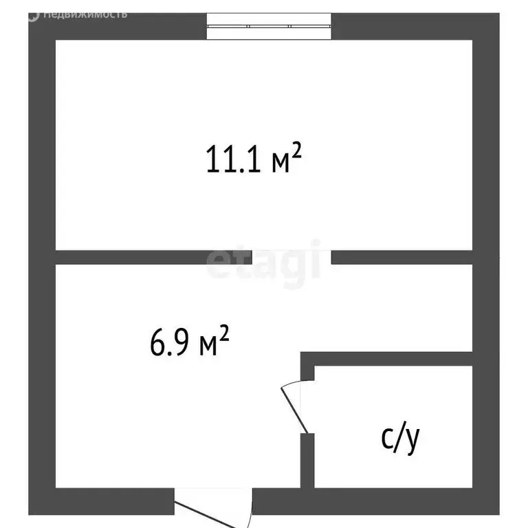 1к в -комнатной квартире (12 м) - Фото 1
