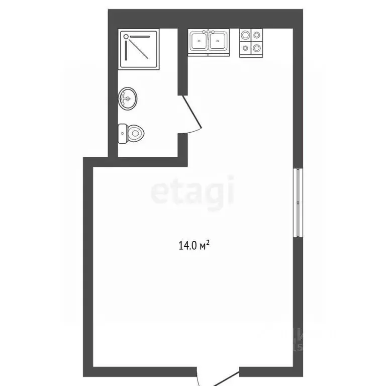 Студия Санкт-Петербург Саперный пер., 10 (15.0 м) - Фото 2