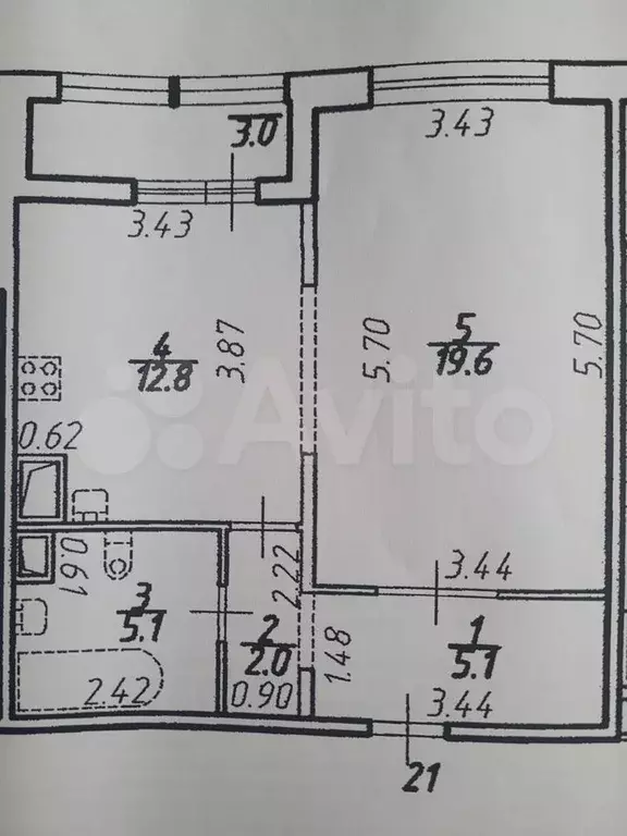 1-к. квартира, 47 м, 5/14 эт. - Фото 0