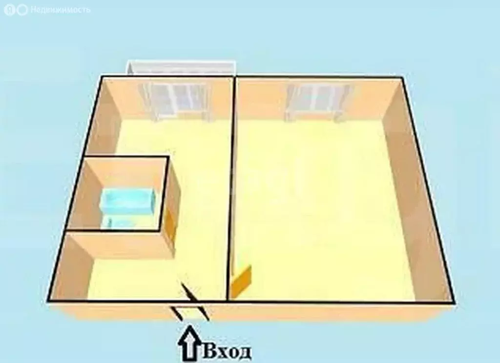 1-комнатная квартира: Воскресеновка, Советская улица, 34 (35 м) - Фото 1