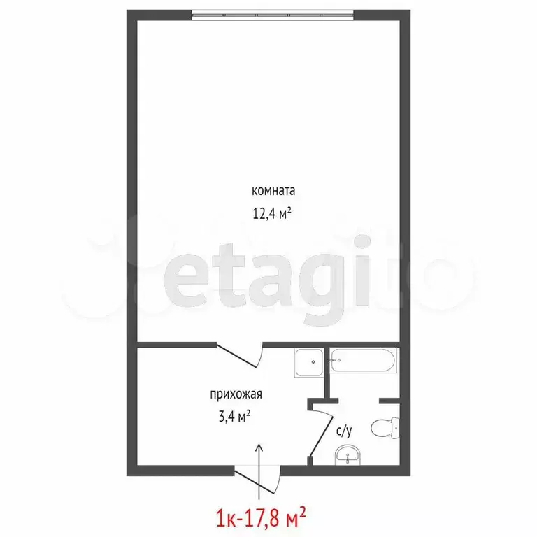 Квартира-студия, 12 м, 3/5 эт. - Фото 0