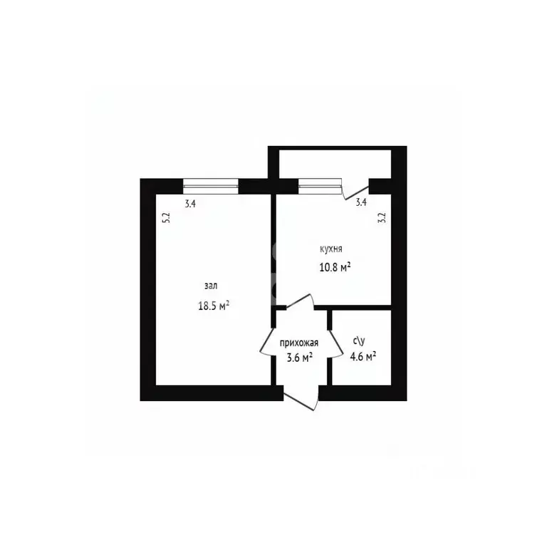 1-к кв. Дагестан, Дербент пер. Карла Маркса, 57 (37.7 м) - Фото 2