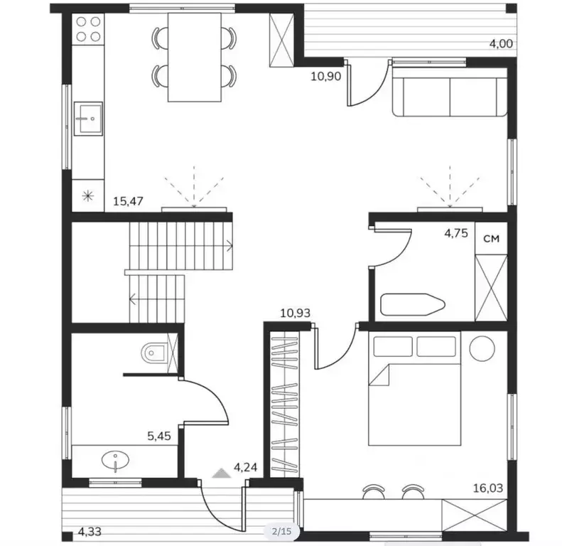 Дом в Калужская область, Боровский район, Совьяки с/пос, д. Петрово, ... - Фото 2