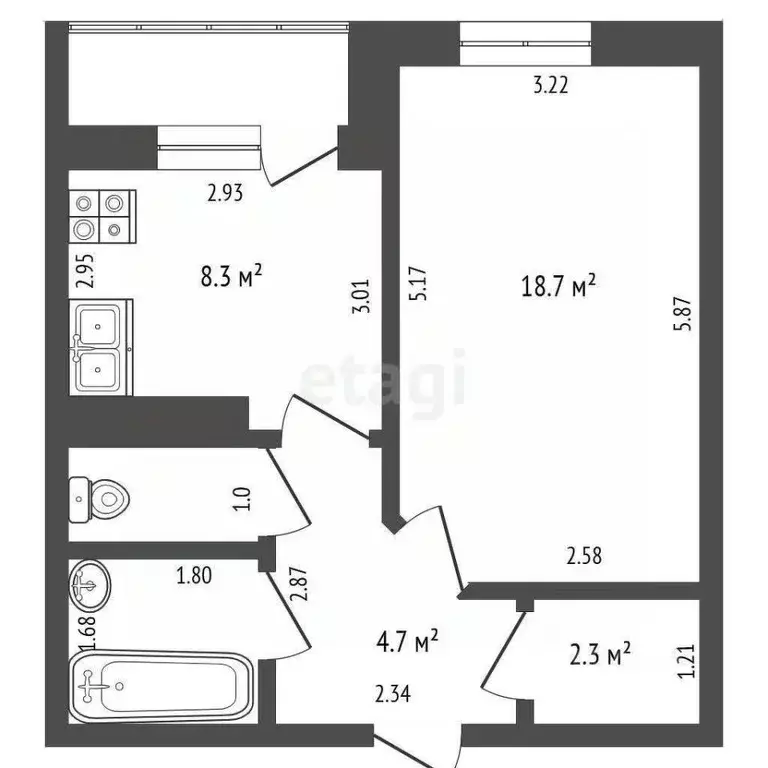 1-к кв. Ямало-Ненецкий АО, Новый Уренгой Строителей мкр, 5к5 (38.8 м) - Фото 0