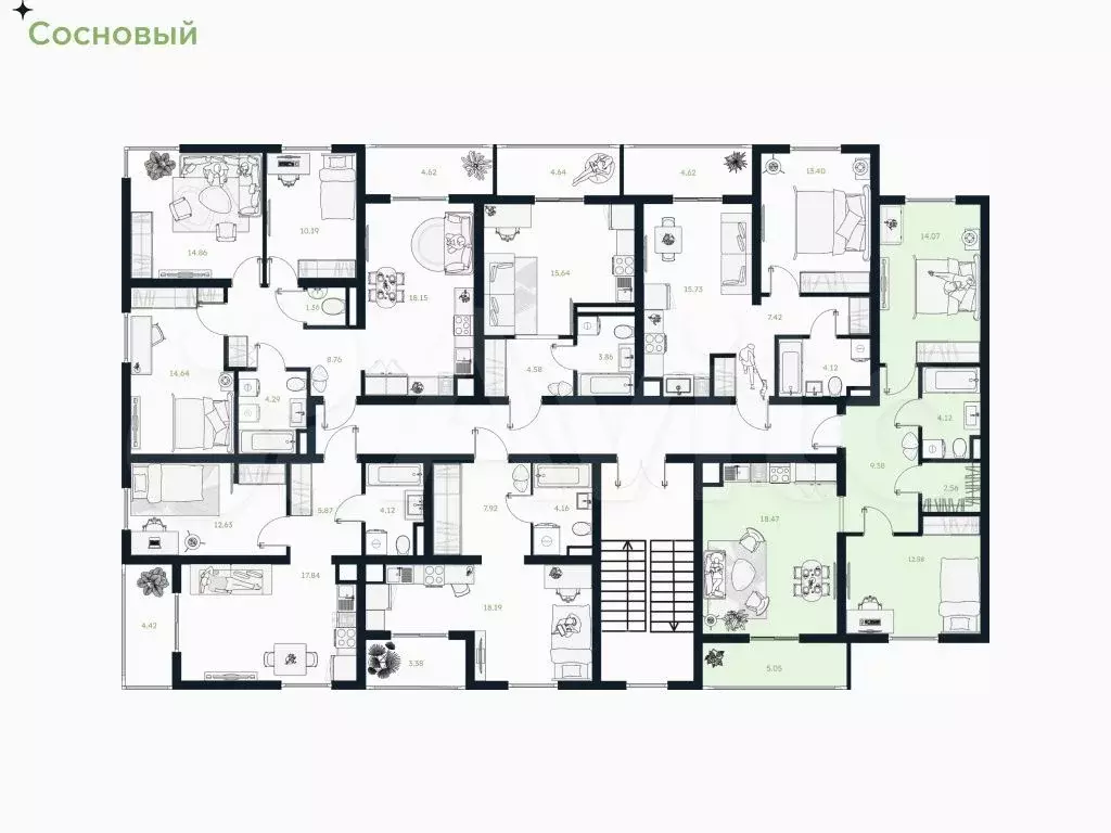 3-к. квартира, 63,7 м, 1/4 эт. - Фото 1