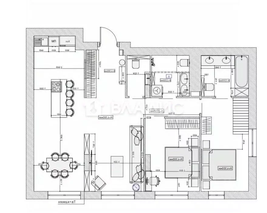 4-к кв. Московская область, Люберцы ул. Кирова, 11 (93.0 м) - Фото 2
