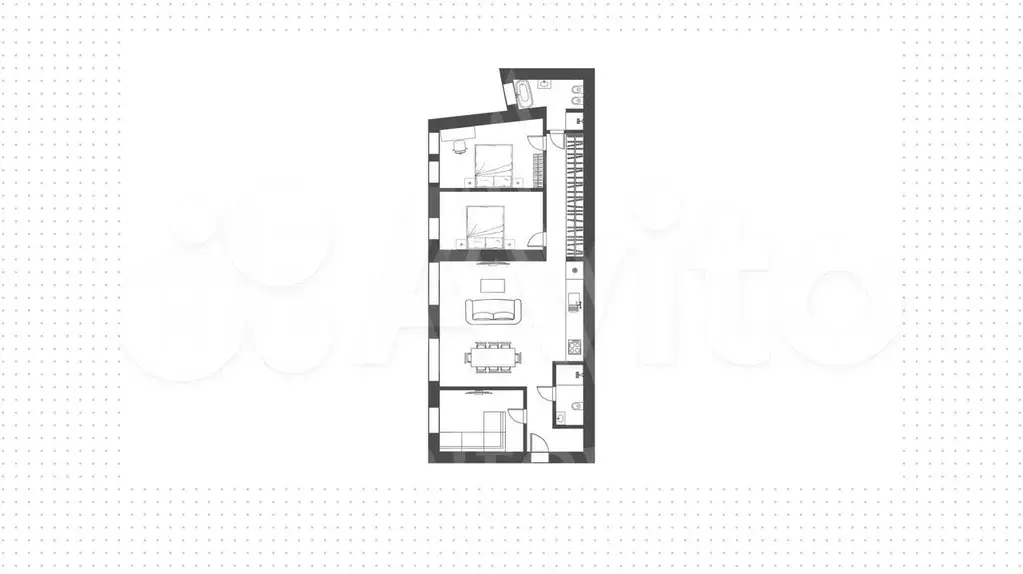 4-к. квартира, 126 м, 2/3 эт. - Фото 1