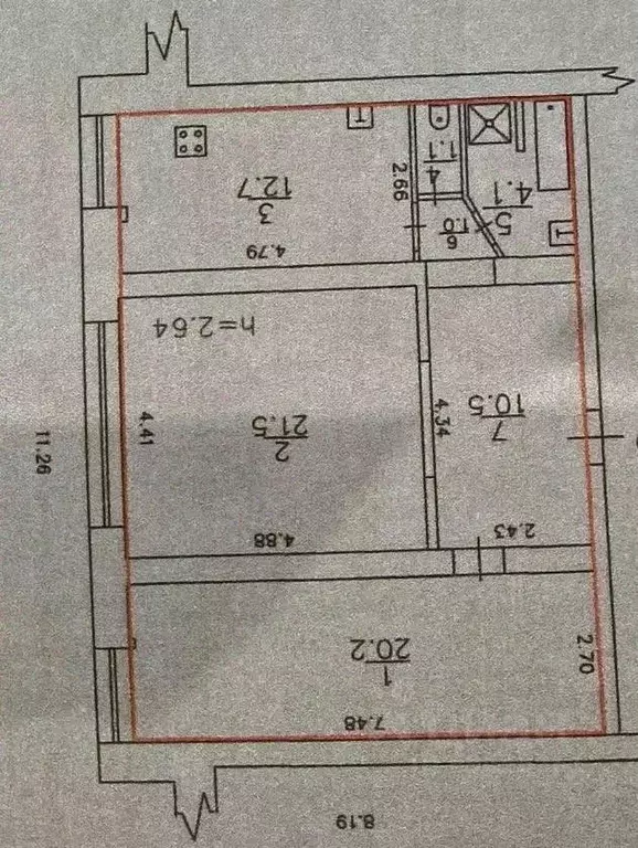 2-к кв. Кировская область, Киров ул. Воровского, 56А (71.1 м) - Фото 2