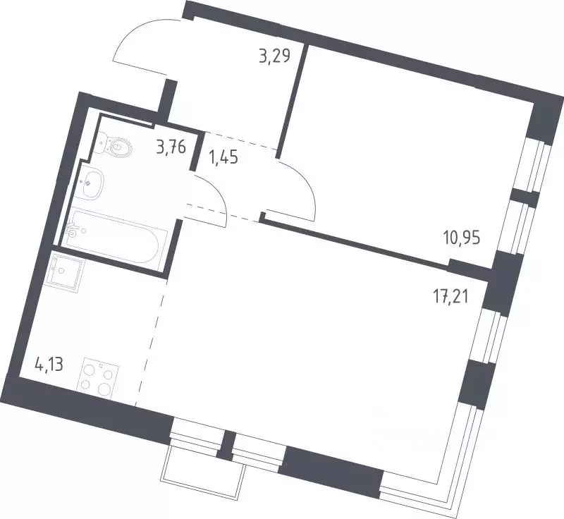 2-к кв. Москва Ленинградское ш., 229Бк2 (40.78 м) - Фото 1