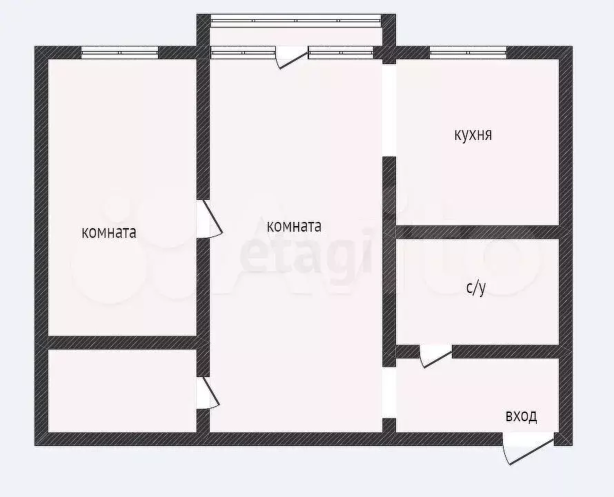 2-к. квартира, 43 м, 5/5 эт. - Фото 0