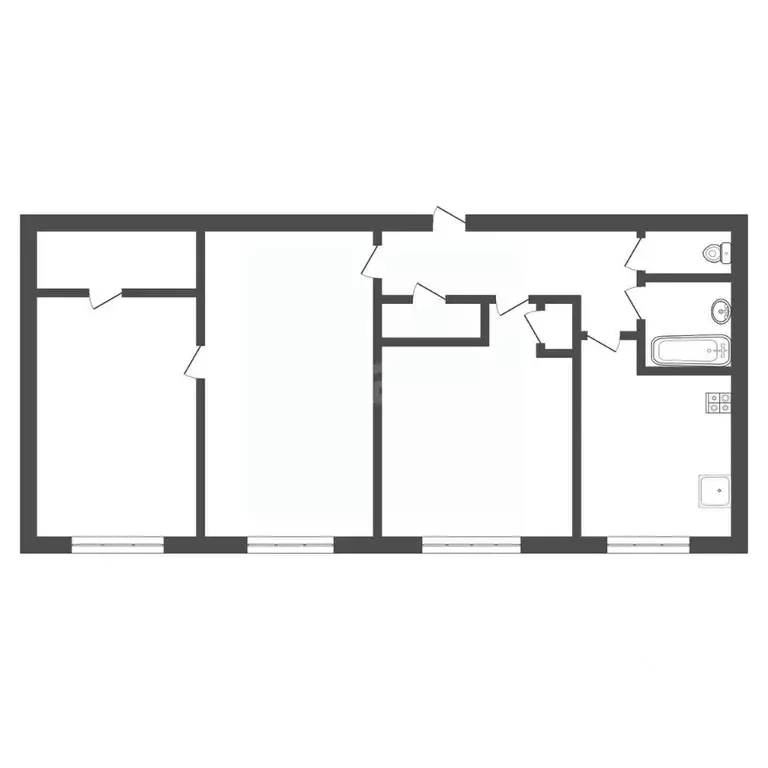 3-к кв. Тульская область, Тула Красноармейский просп., 16 (62.0 м) - Фото 2