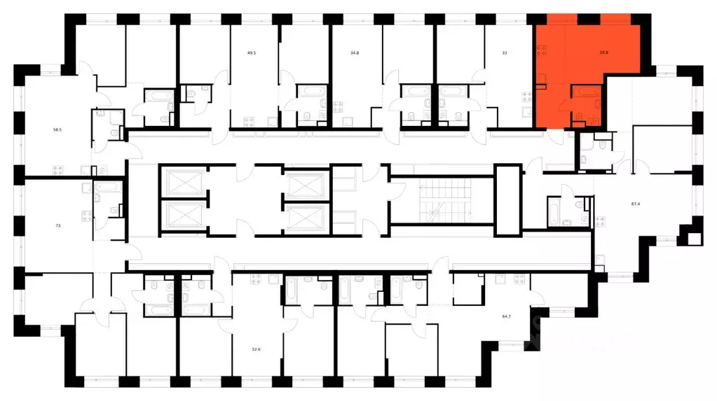Студия Москва Алтуфьевское 53 жилой комплекс, 1.1 (28.8 м) - Фото 2
