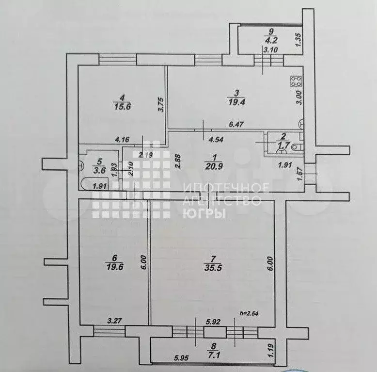 3-к. квартира, 116,3 м, 4/5 эт. - Фото 0