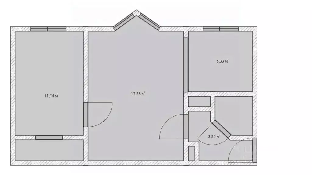 2-к кв. Санкт-Петербург Гданьская ул., 10 (45.4 м) - Фото 1