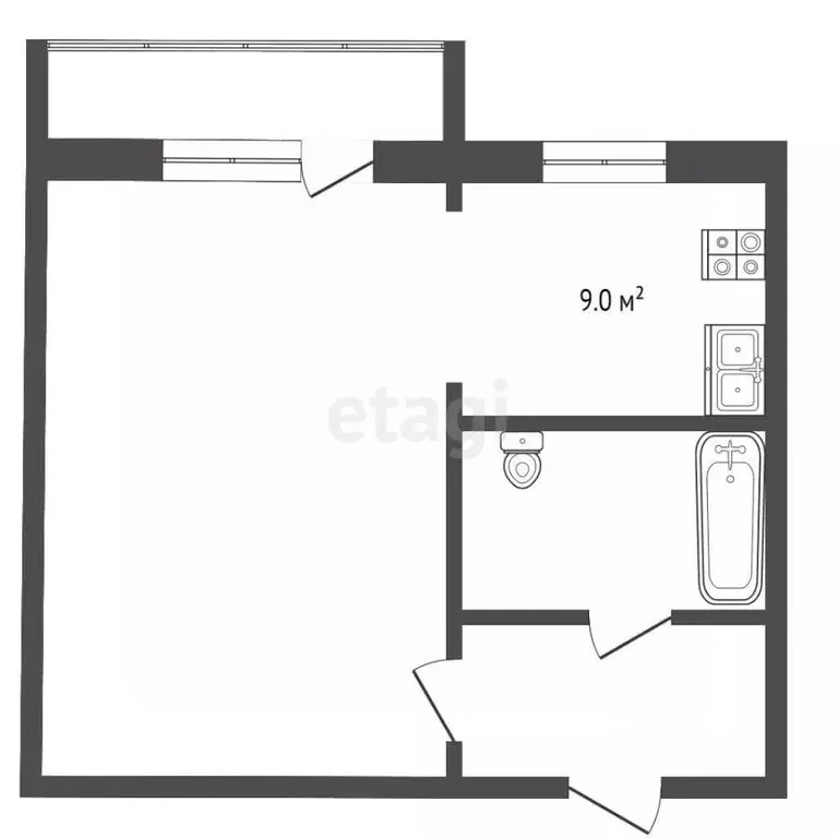 1-к кв. Камчатский край, Петропавловск-Камчатский ул. Савченко, 9 ... - Фото 2