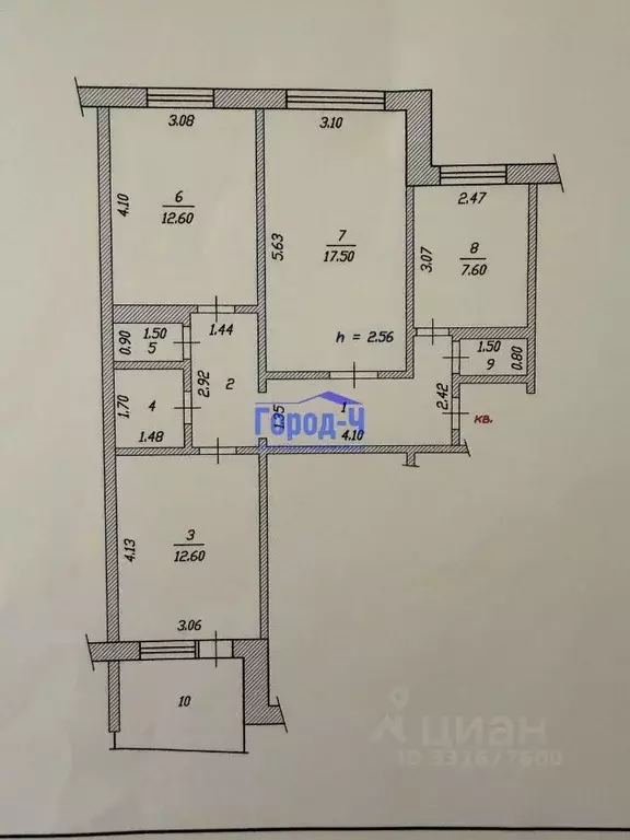 3-к кв. Чувашия, Чебоксары ул. Мичмана Павлова, 30 (71.2 м) - Фото 1