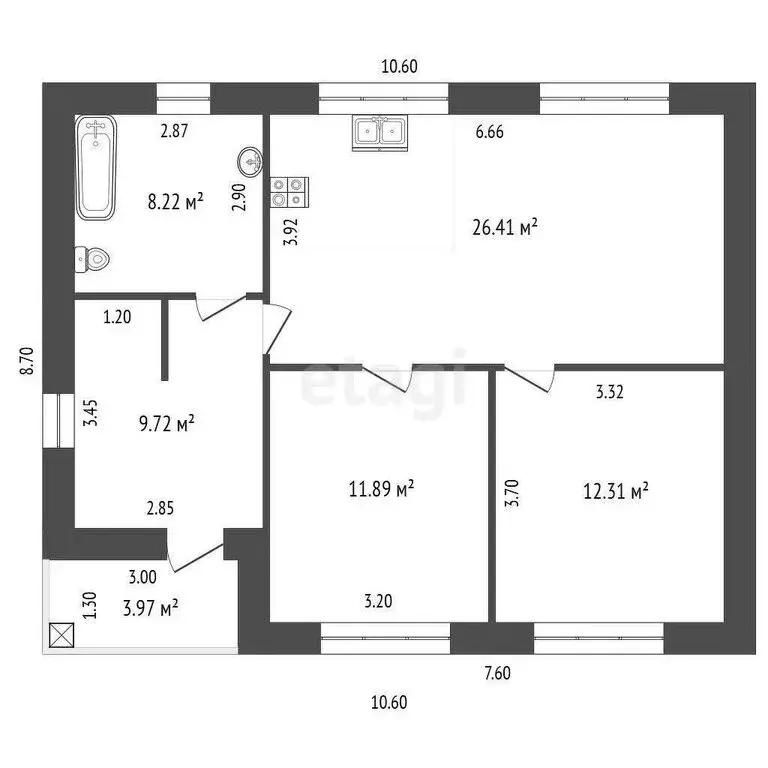 Дом в Новый, улица Фаннура Сафина (90 м) - Фото 2