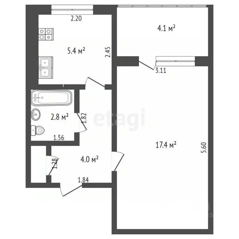 1-к кв. Самарская область, Самара ул. Стара-Загора, 110 (30.0 м) - Фото 1