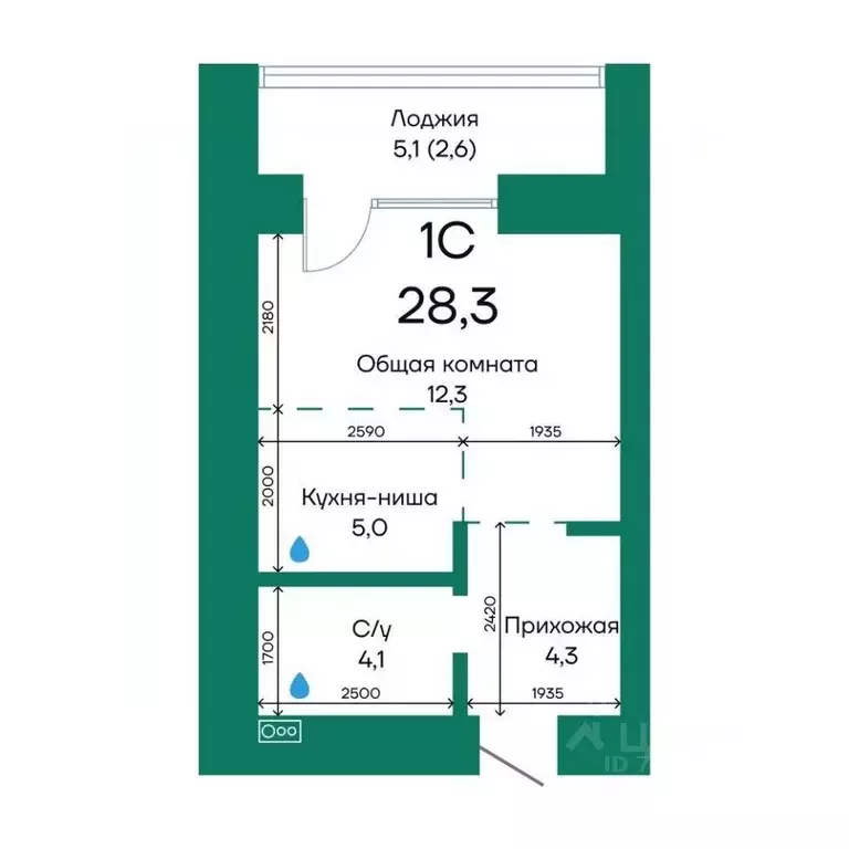 1-к кв. Алтайский край, Барнаул Просторная ул., 390к2 (28.3 м) - Фото 0