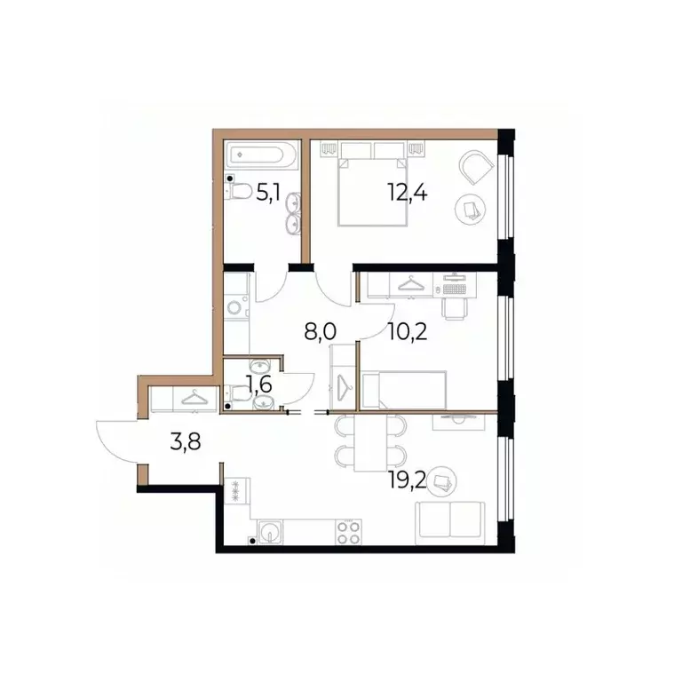 2-к кв. Вологодская область, Череповец Рыбинская ул., 69 (60.3 м) - Фото 1