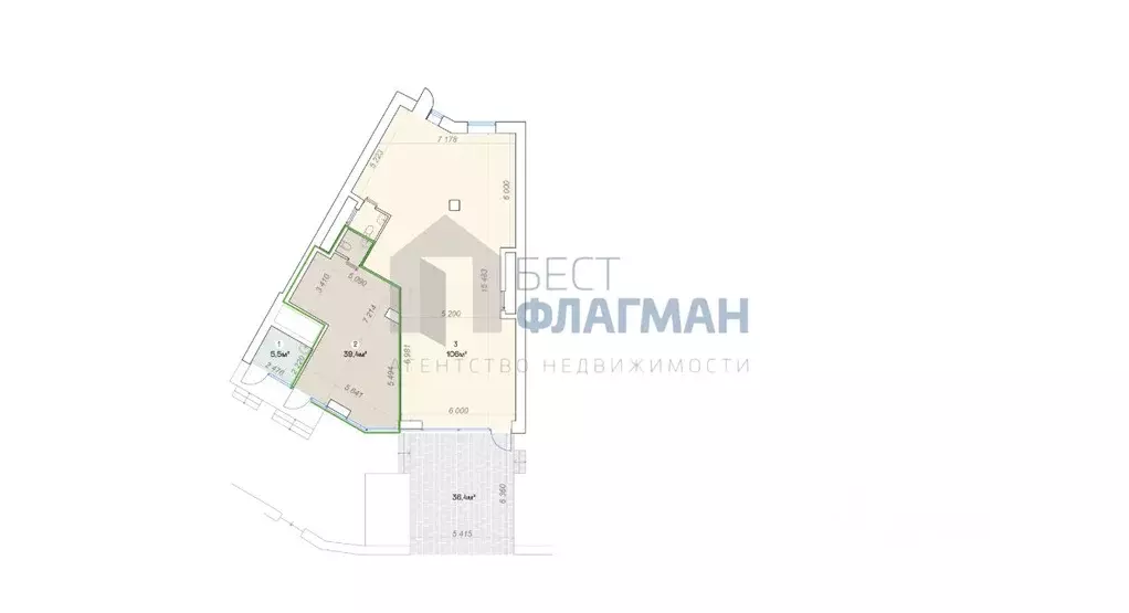 Помещение свободного назначения в Москва Весковский пер., 3 (39 м) - Фото 2
