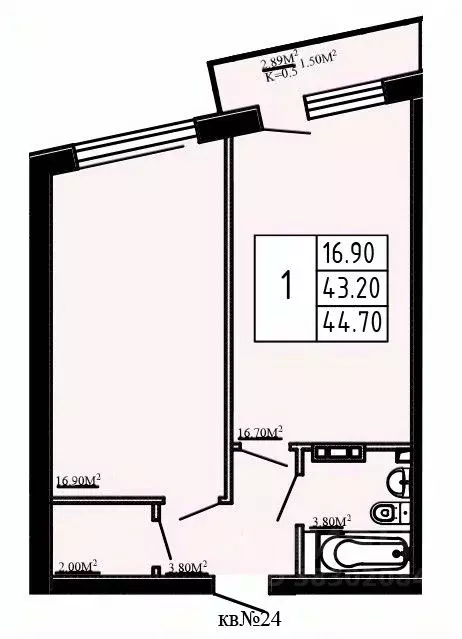 1-к кв. Ленинградская область, Коммунар г. Гатчинский муниципальный ... - Фото 1