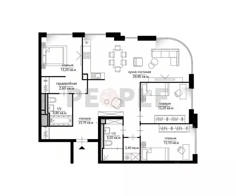 4-к кв. Москва ул. Василия Ланового, 7с1 (108.0 м) - Фото 2
