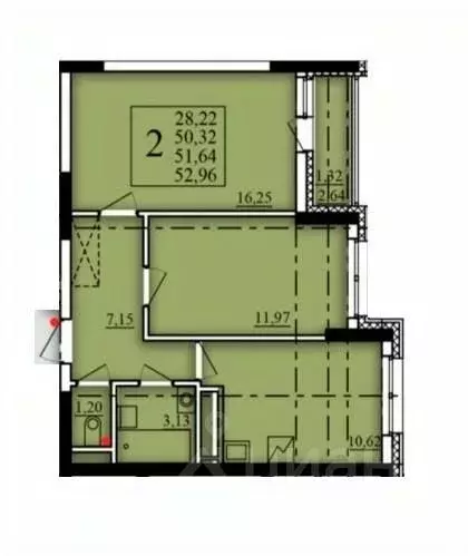 2-к кв. Башкортостан, Уфа Затон-Восточный жилрайон, Паруса жилой ... - Фото 1