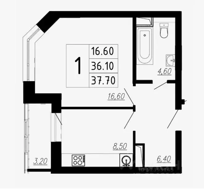 1-к кв. Московская область, Звенигород Одинцовский городской округ, ... - Фото 2