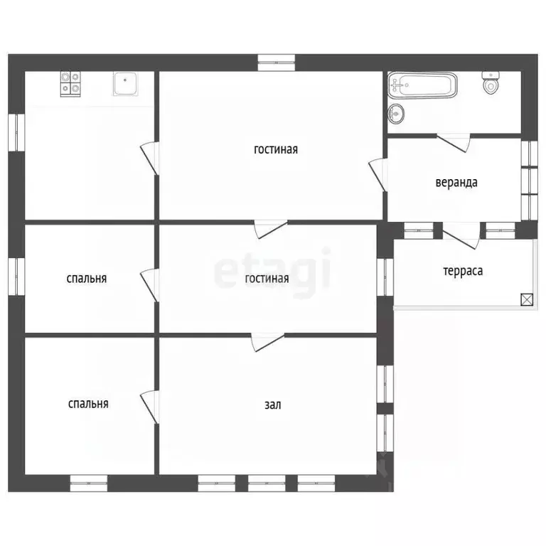 Дом в Омская область, Кормиловка рп ул. Горького, 47 (64 м) - Фото 2
