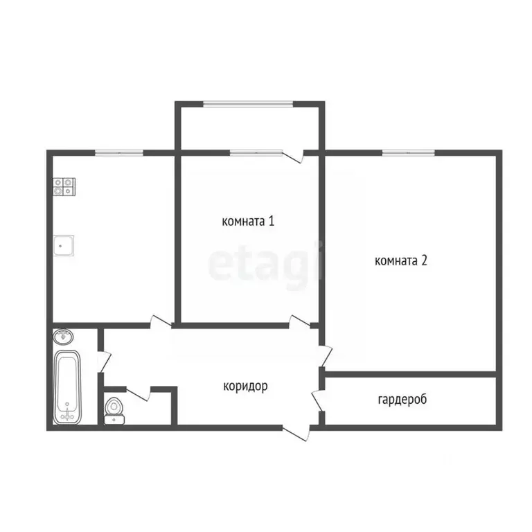 2-к кв. Бурятия, Улан-Удэ 47-й кв-л, ул. Конечная, 10к4 (60.3 м) - Фото 1