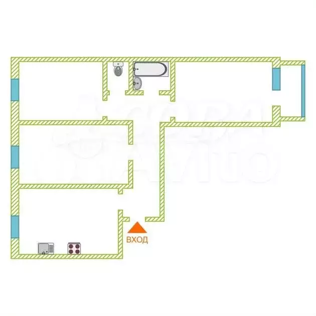 3-к. квартира, 65 м, 7/9 эт. - Фото 0