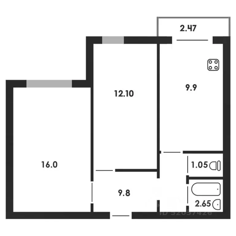 2-к кв. Липецкая область, Липецк Силикатный мкр,  (52.24 м) - Фото 0