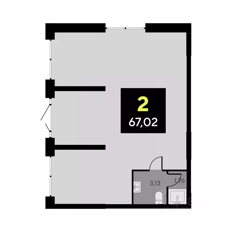 Офис в Тюменская область, Тюмень ул. Андрея Приказнова, 2 (67 м) - Фото 1